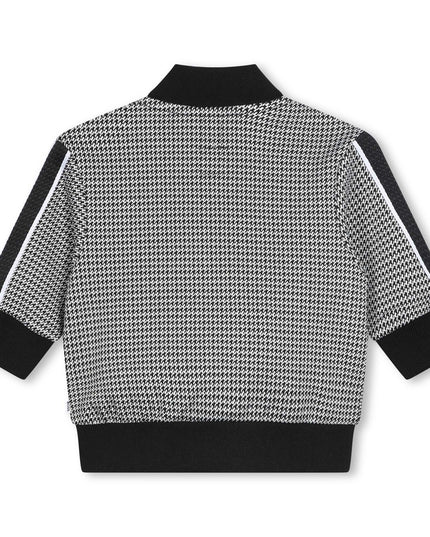 Kids Atelier Boss Black Jacquard Bomber Jacket