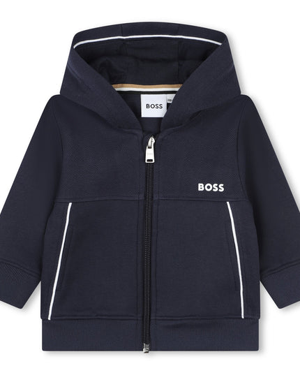 Kids Atelier Boss Navy Side Stripe Logo Tracksuit
