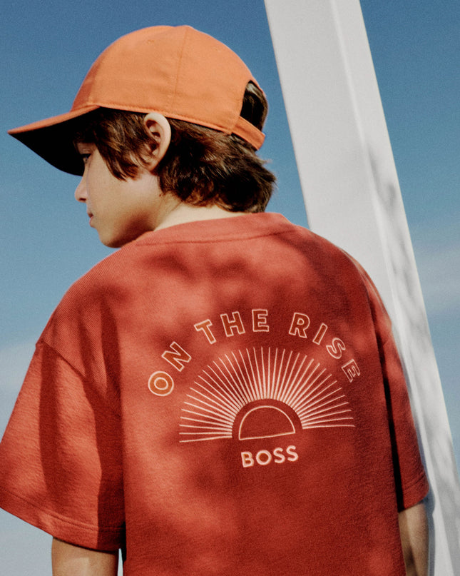 Kids Atelier-Boss-Bright Red Logo Baseball Cap