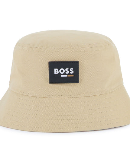 Kids Atelier-Moncler-Stone Logo Bucket Hat