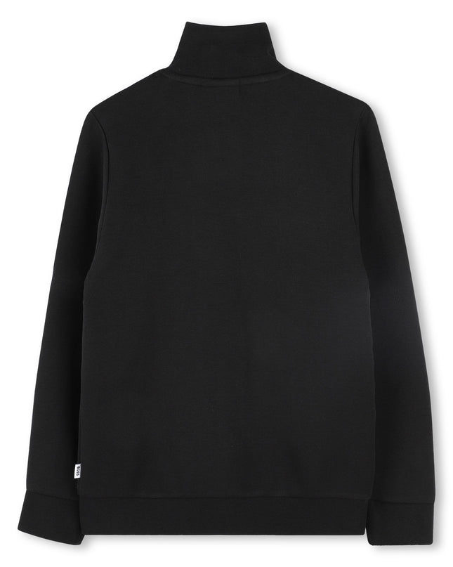 Kids Atelier-Boss-Black Cardigan Track Outfit Set