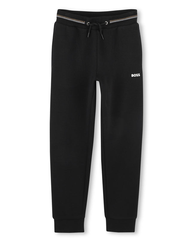 Kids Atelier-Boss-Black Cardigan Track Outfit Set