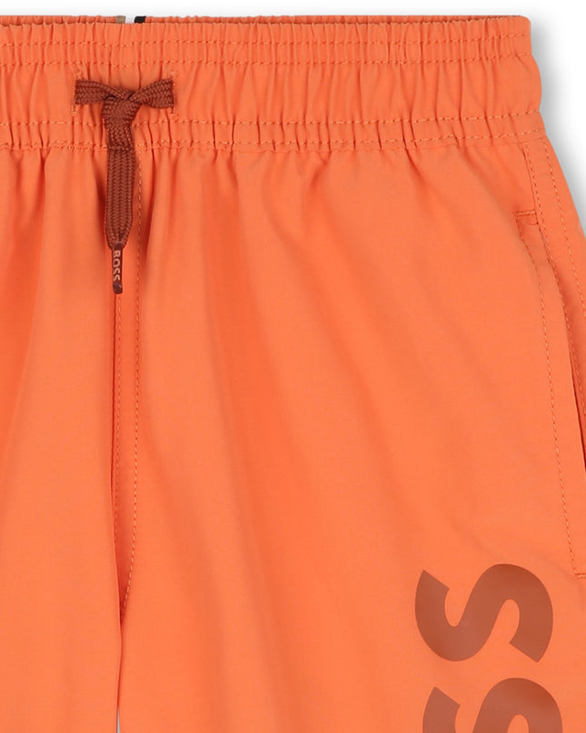 Kids Atelier-Boss-Orange Logo Swim Shorts