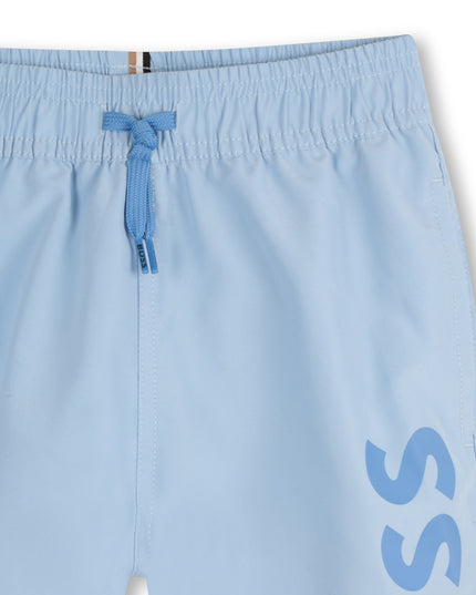 Kids Atelier-Boss-Persian Blue Logo Swimshorts