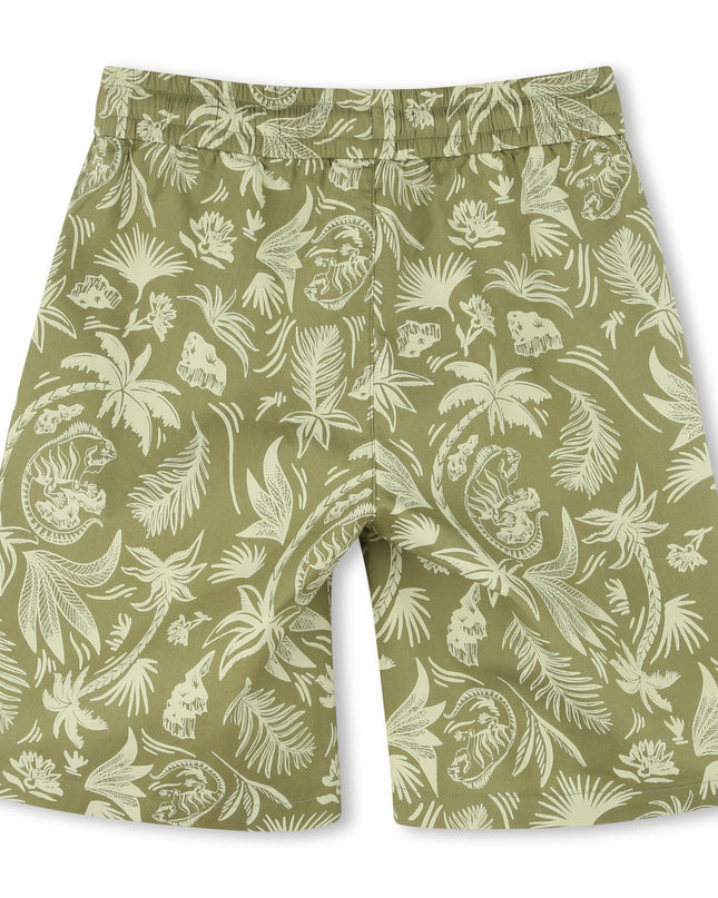 Kids Atelier-Boss-Dark Green Island Bermuda Shorts