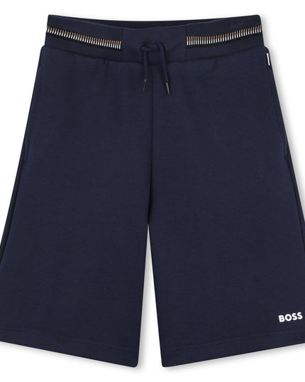 Kids Atelier-Boss-Navy Bermuda Shorts