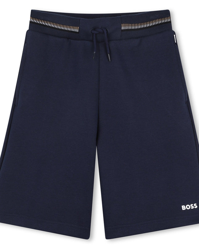 Kids Atelier-Boss-Navy Bermuda Shorts