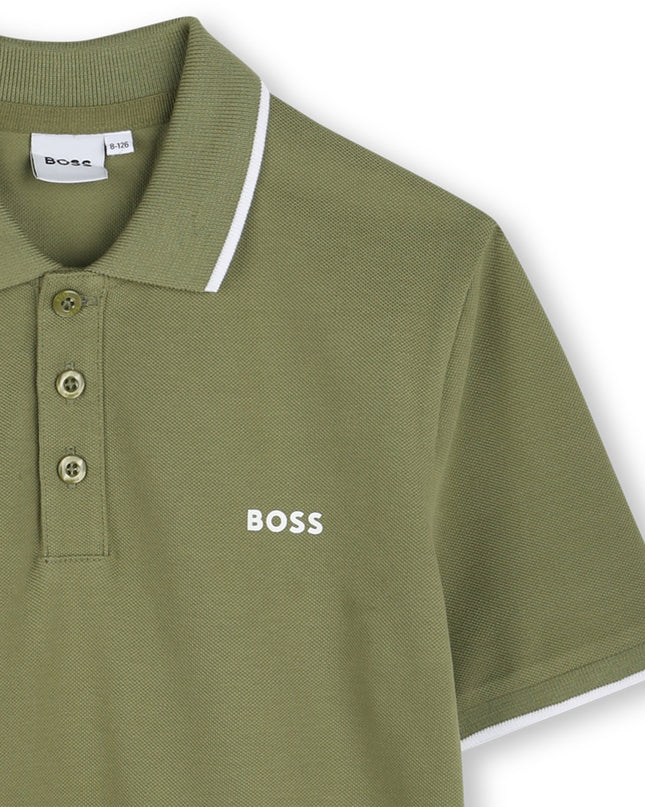 Kids Atelier-Boss-Dark Green Classic Polo