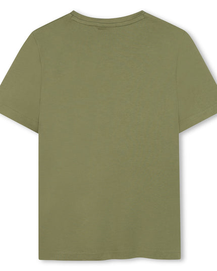 Kids Atelier-Boss-Dark Green Logo Short Sleeve T-Shirt