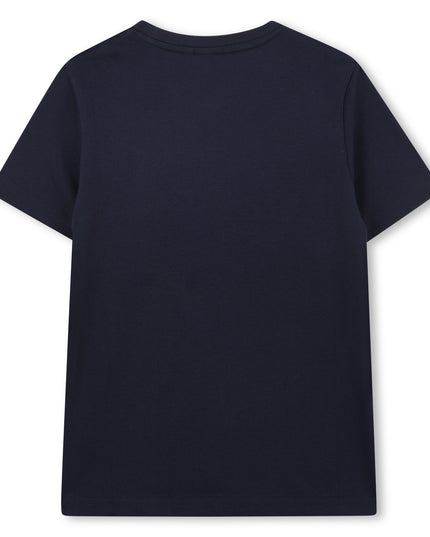 Kids Atelier-Boss-Navy Logo Outline T-Shirt