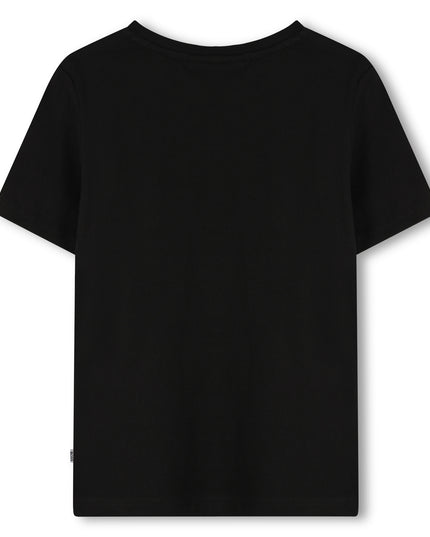 Kids Atelier-Boss-Black Short Sleeve Block Abstract T-Shirt