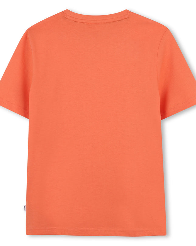 Kids Atelier-Boss-Orange Abstract Logo T-Shirt
