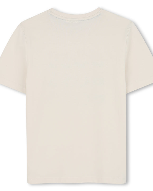 Kids Atelier-Boss-Sand Black Overlay Logo T-Shirt