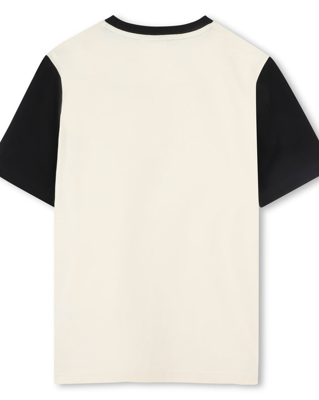 Kids Atelier-Boss-Sand Black Sleeve T-Shirt