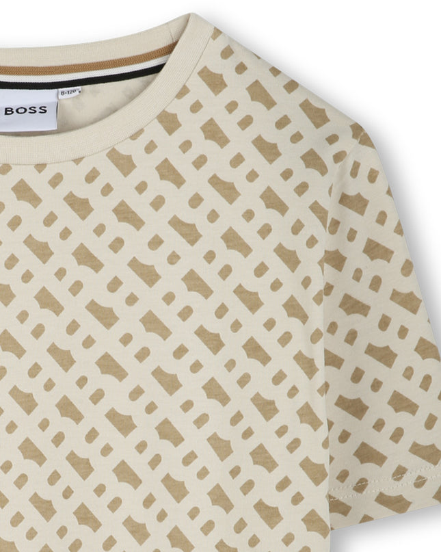 Kids Atelier-Boss-Sand Pattern Logo T-Shirt