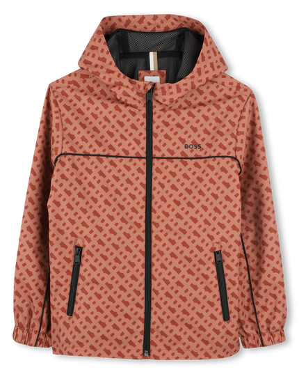 Kids Atelier-Boss-Chocolate Brown Hooded Windbreaker