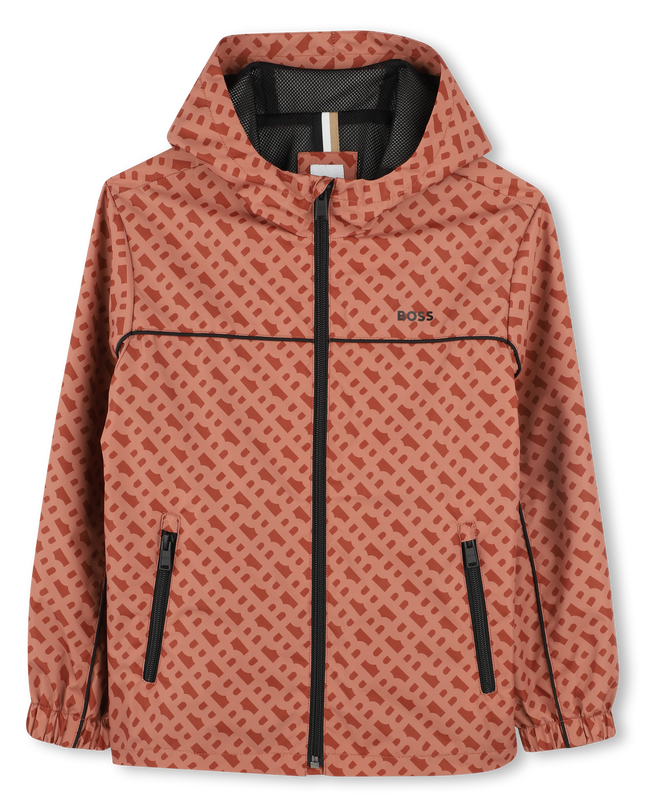 Kids Atelier-Boss-Chocolate Brown Hooded Windbreaker