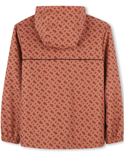Kids Atelier-Boss-Chocolate Brown Hooded Windbreaker
