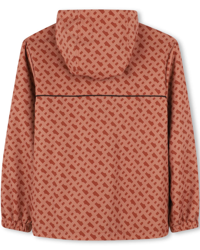 Kids Atelier-Boss-Chocolate Brown Hooded Windbreaker