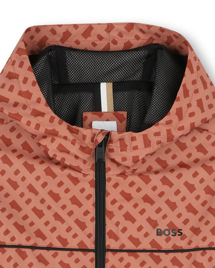 Kids Atelier-Boss-Chocolate Brown Hooded Windbreaker