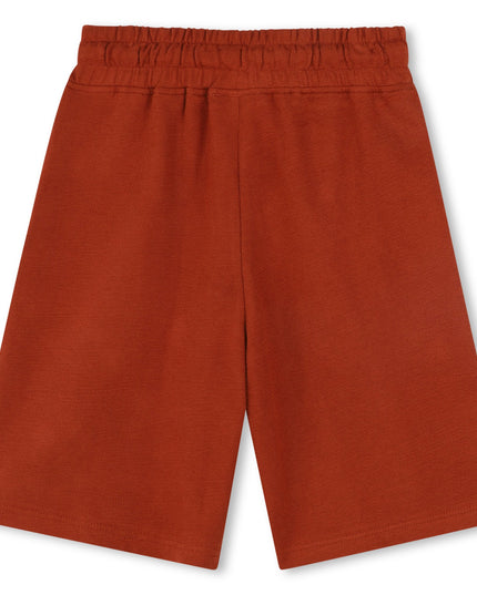 Kids atelier-Boss-Chocolate Brown Shorts and Tshirt Set