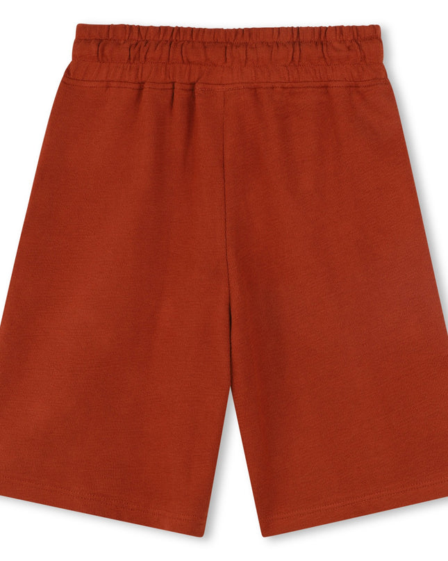 Kids atelier-Boss-Chocolate Brown Shorts and Tshirt Set