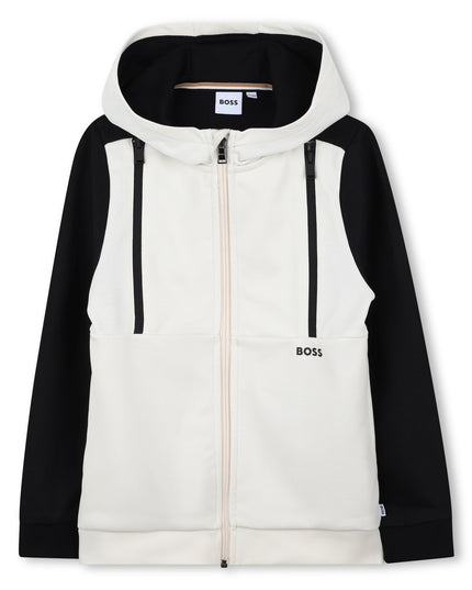 Kids Atelier-Boss-Black and White Workout Shorts Set