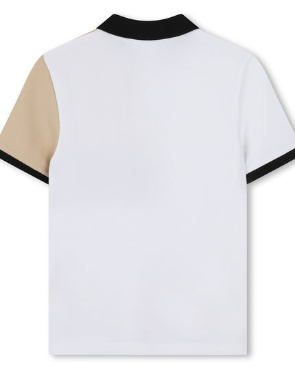 Kids Atelier-Boss-Black Beige Polo Textile Shorts Set