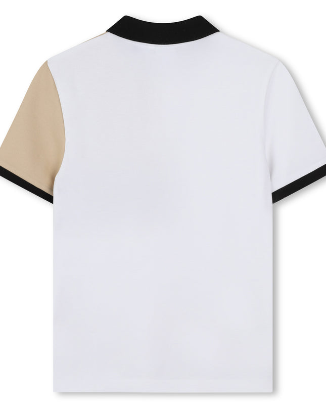 Kids Atelier-Boss-Black Beige Polo Textile Shorts Set