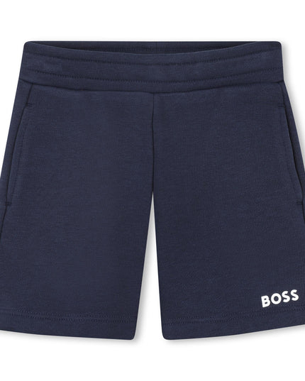 Kids Atelier-Boss-Navy Logo Shorts