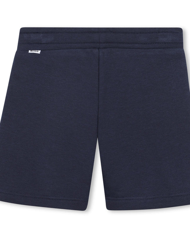 Kids Atelier-Boss-Navy Logo Shorts