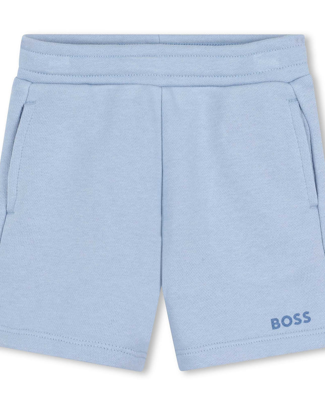 Kids Atelier-Boss-Persian Blue Logo Shorts