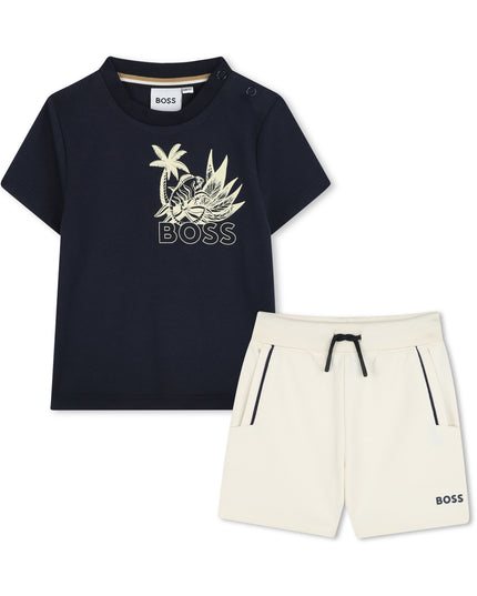Kids Atelier-Boss-Sand Island Textile Shorts Set