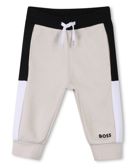 Kids Atelier-Boss-Sand Colorblock Jacket & Trousers Set
