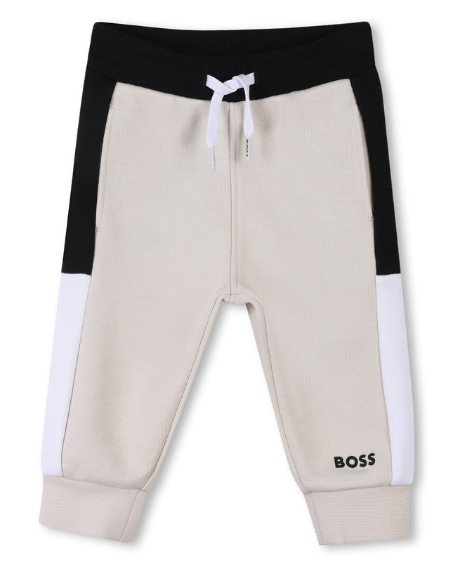 Kids Atelier-Boss-Sand Colorblock Jacket & Trousers Set