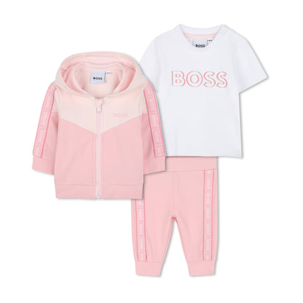 Kids Atelier-Boss-Pink 3 Piece Work-Out Outfit Set