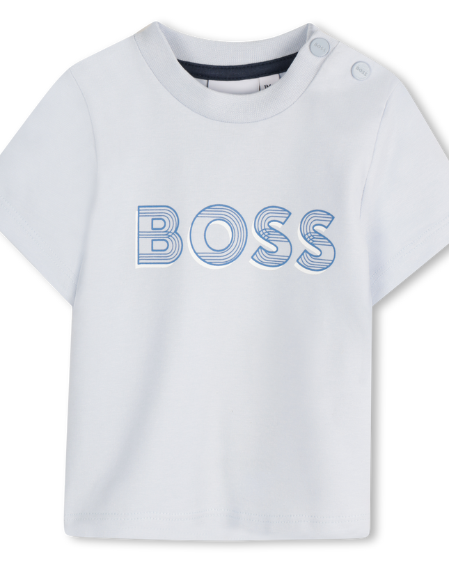 Kids Atelier-Boss-Pale Blue Logo T-Shirt