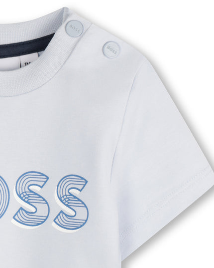 Kids Atelier-Boss-Pale Blue Logo T-Shirt