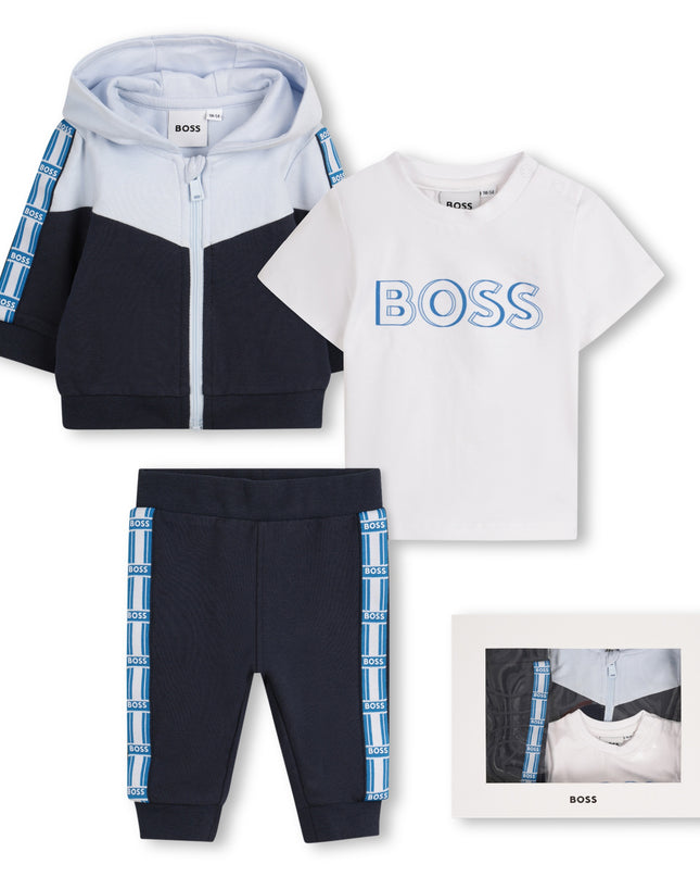 Kids Atelier-Boss-Navy 3 Piece Jogging Set