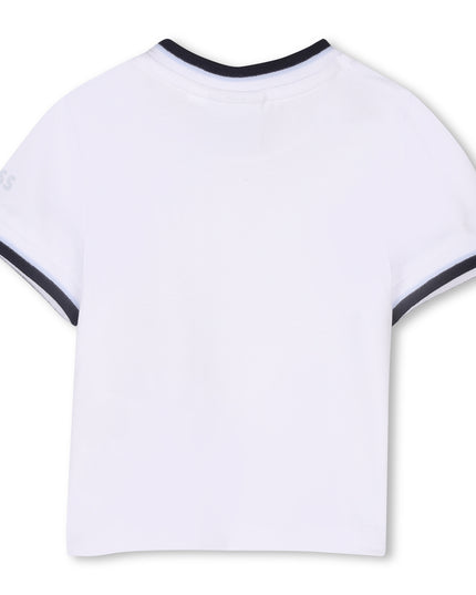 Kids Atelier-Boss-Navy Logo Dungarees Set