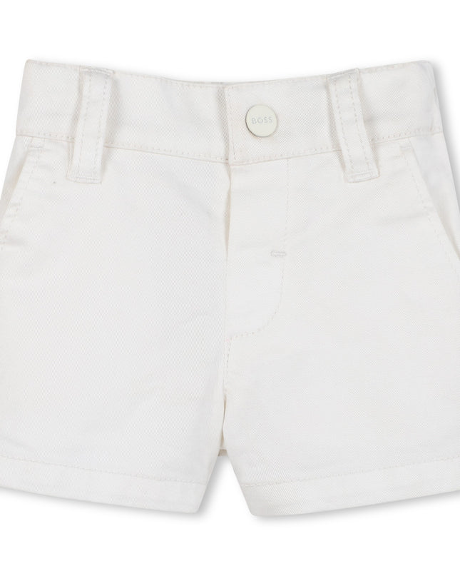 Kids atelier-Boss-Blue Jacquard Monogram Shorts Set