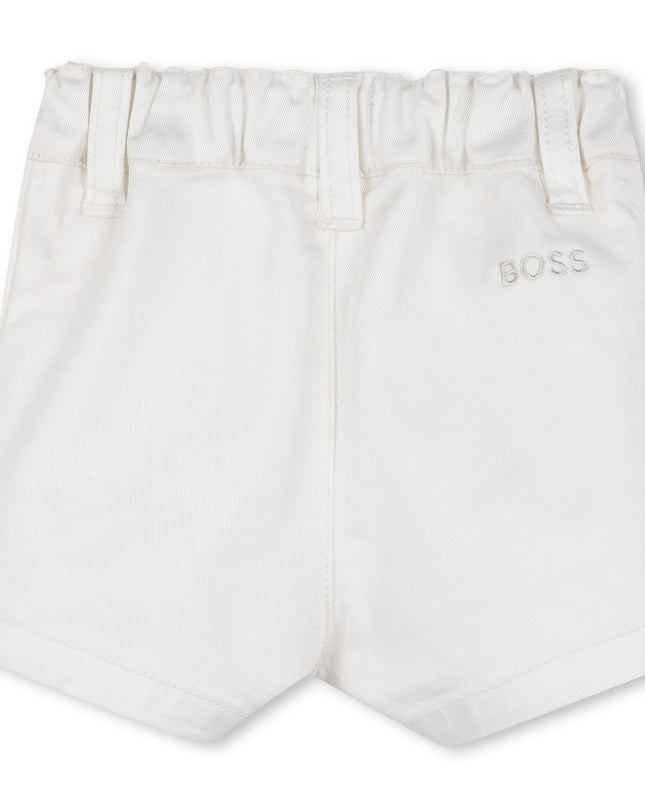 Kids atelier-Boss-Blue Jacquard Monogram Shorts Set