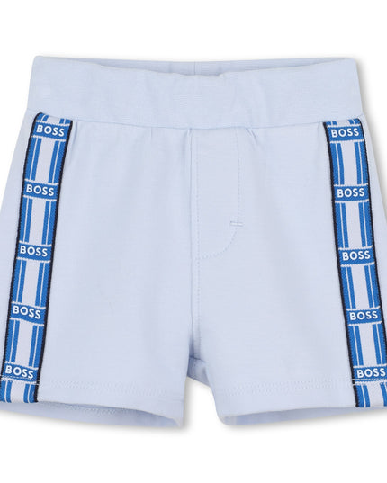 Kids Atelier-Boss-White Cat-Bear Shorts Set