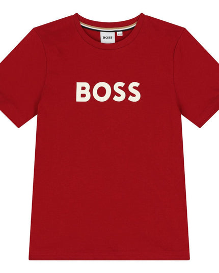 Kids Atelier-Boss-Red Short Sleeves T-Shirt