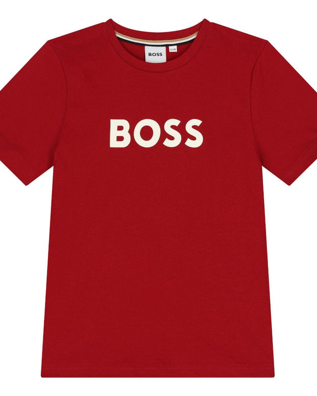 Kids Atelier-Boss-Red Short Sleeves T-Shirt