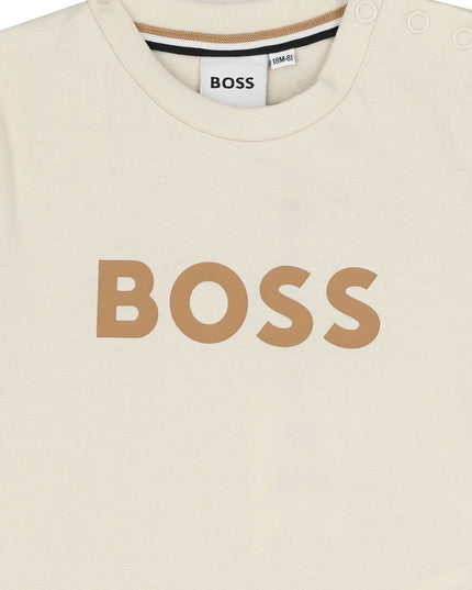 Kids Atelier-Boss-Cream Short Sleeve T-Shirt