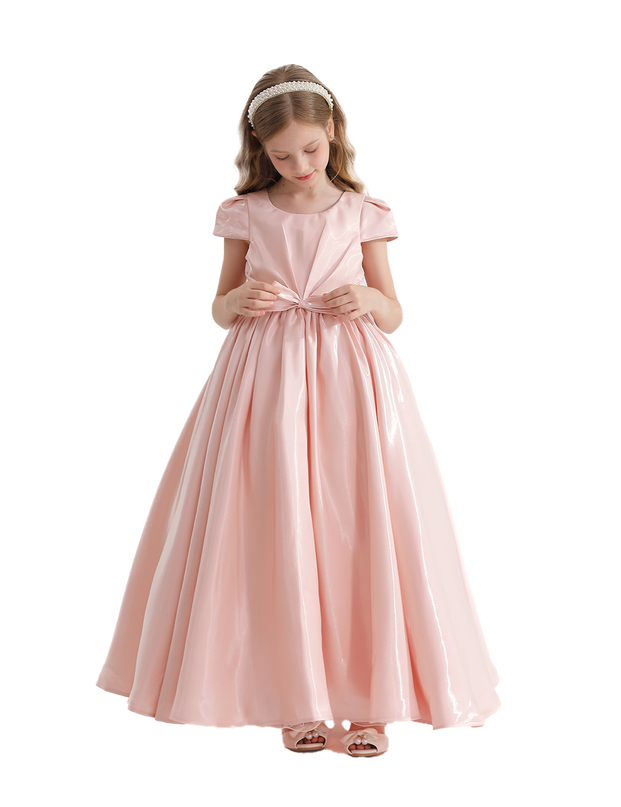 Pink Bow Long Brea Dress
