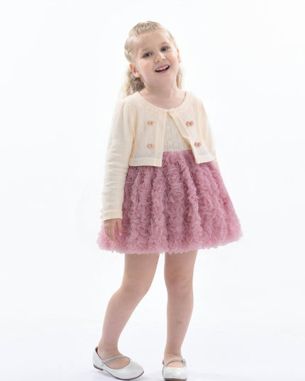 Ivory Rose Rabbit Cardigan Dress
