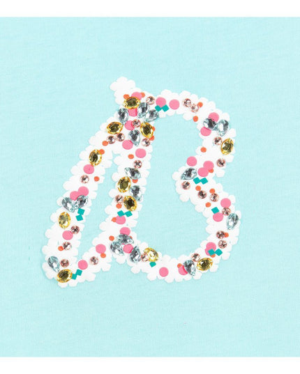 Blue and White Tulle Skirt Dress