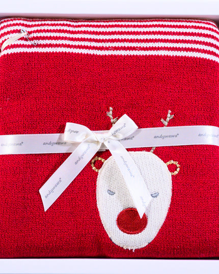Burgundy Knitted Blanket